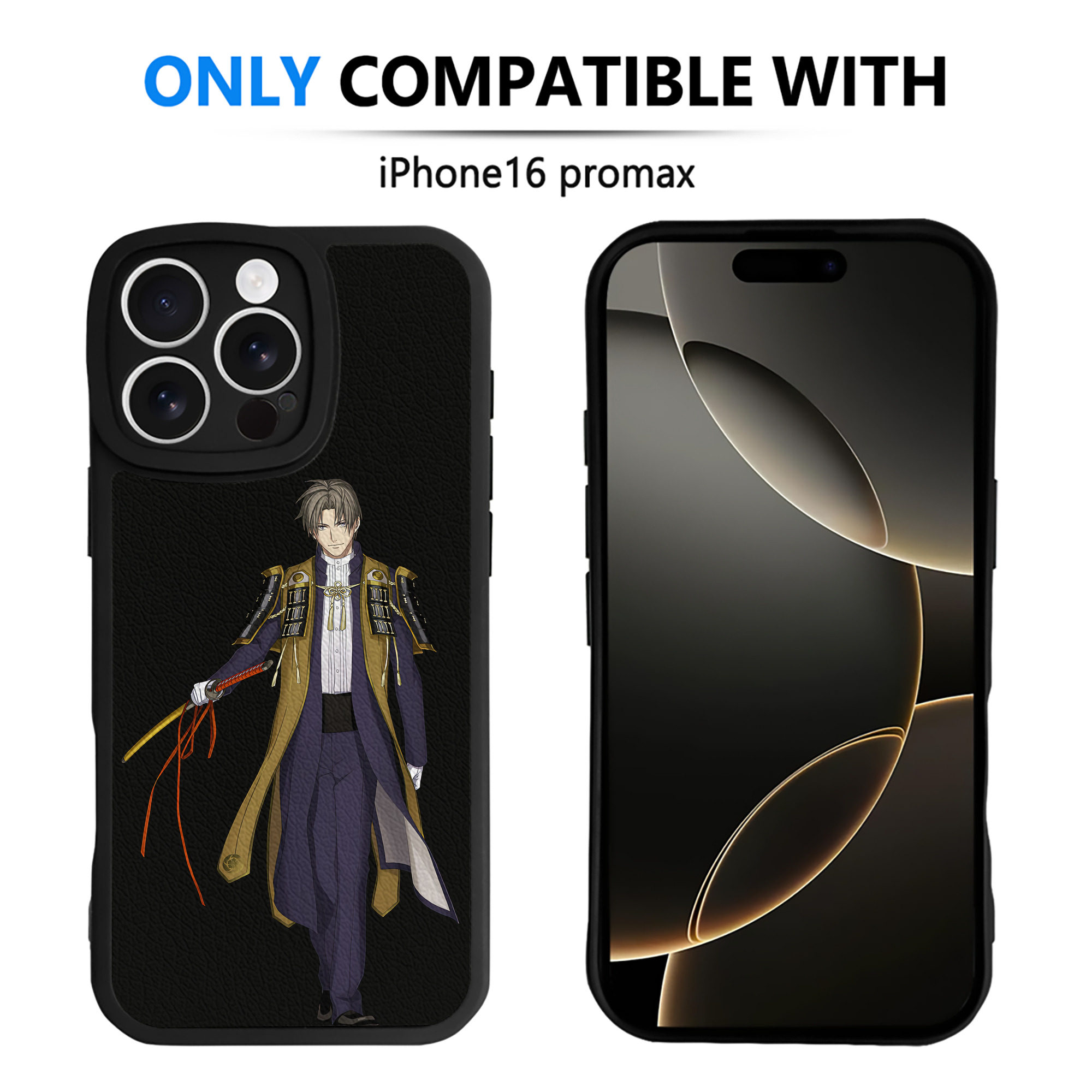 （画像用） 刀剣乱舞 Touken Ranbu 【iPhone 16シリーズ対応】シリコンスマホケース（レザー調） 材質：シリコン